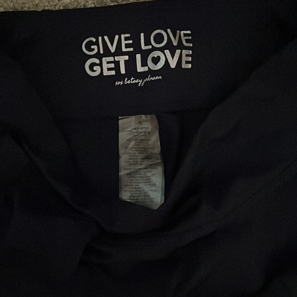 Betsey Johnson Give Love Get Love Navy Blue Leggings Small - Picture 3 of 4